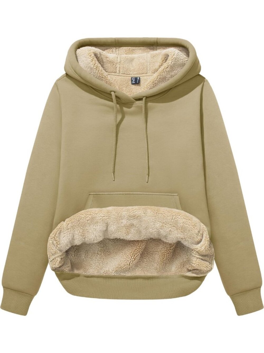 Cozy Women's Sherpa Fleece Pullover Hoodie - Warm Sweatshirt for Fall/Winter